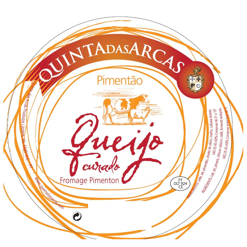 QUEIJO PIMENTÃO - Quinta das Arcas 1/2 kg